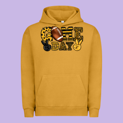 Game Day Yellow And Black Team Color Urban Hoodie Designed By Howdyjamesfarm