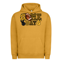 Pigment Peanut Butter Game day yellow and black team color Urban Hoodie - HowdyJamesFarm