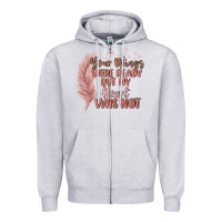 Heather Grey your wings were ready but my heart was not Zipper Hoodie - MaliasSmallBusiness