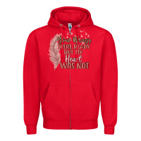 Red your wings were ready but my heart was not Zipper Hoodie - MaliasSmallBusiness