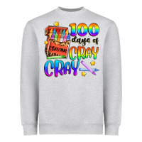 Heather Grey 100 days of cray cray Heavyweight Sweatshirt - Artiststas
