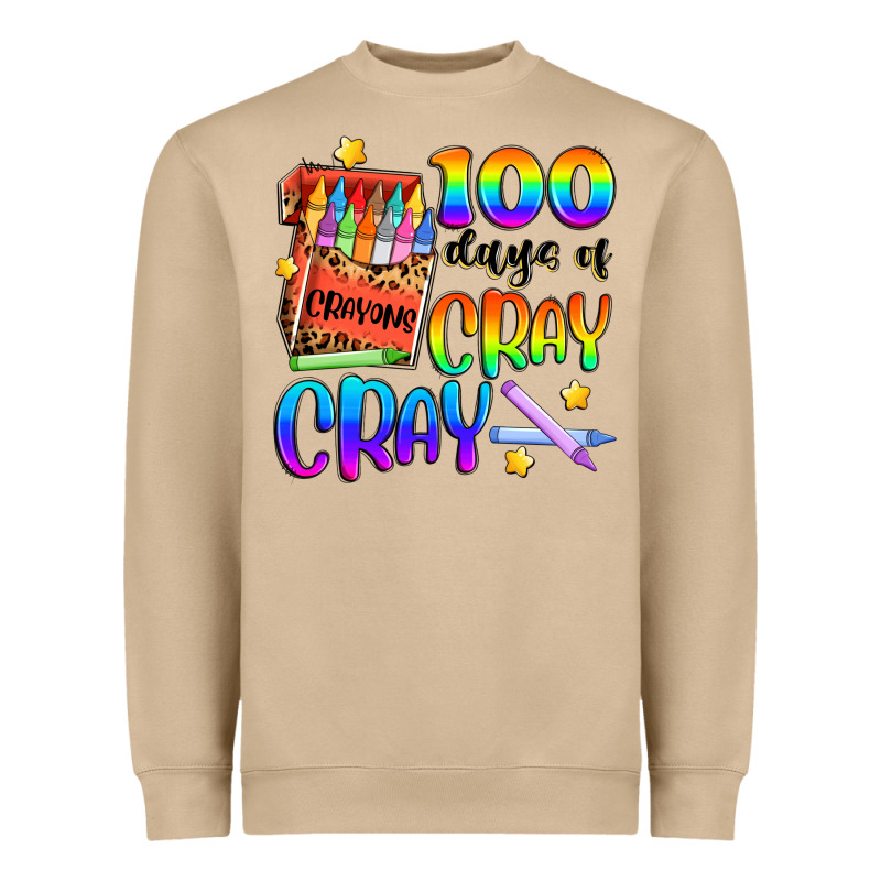100 Days Of Cray Cray Heavyweight Sweatshirt by Artiststas | Teevron