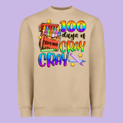 100 Days Of Cray Cray Heavyweight Sweatshirt Designed By Artiststas