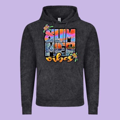Sum Mer Vibes Vintage Hoodie Designed By Jahusdesignshop