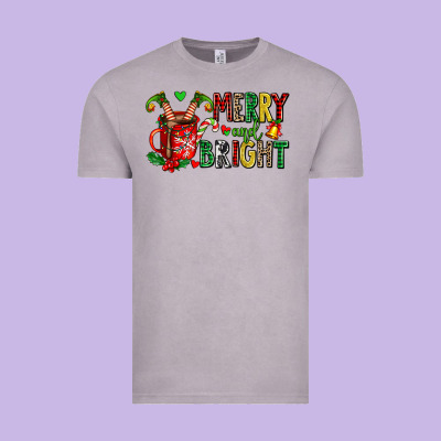 Merry And Bright Vintage Tee Designed By Adodesignshop