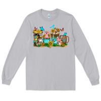 Moon Dust farm cute animals with sunflower coffee cups Long Sleeve Tee - NancyCooperArtShop