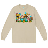 Mushroom farm cute animals with sunflower coffee cups Long Sleeve Tee - NancyCooperArtShop