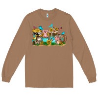 Toasted Coconut farm cute animals with sunflower coffee cups Long Sleeve Tee - NancyCooperArtShop