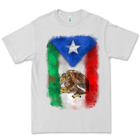 Dove Grey mexico and puerto rico flag Premium Tee - Zillion Design Studio