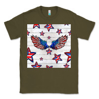 Army Green patriotic eagle wing Classic Tee - BundleAndBundleShop