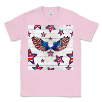 Bubblegum Pink patriotic eagle wing Classic Tee - BundleAndBundleShop