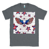 Charcoal Heather patriotic eagle wing Classic Tee - BundleAndBundleShop