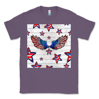Lavender patriotic eagle wing Classic Tee - BundleAndBundleShop