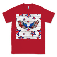 Red patriotic eagle wing Classic Tee - BundleAndBundleShop