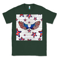 Sports Green patriotic eagle wing Classic Tee - BundleAndBundleShop