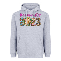 Heather Grey Happy Easter 2023 Heavyweight Hoodie - BundleAndBundleShop