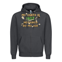 Smoke my worth is not defined by my size Zipper Hoodie - MaliasSmallBusiness