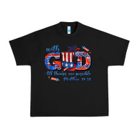 Black with god all things are possible usa Urban Heavy Tee - AdoDesignShop