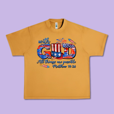 With God All Things Are Possible Usa Urban Heavy Tee Designed By Adodesignshop