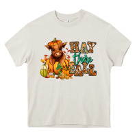 Cream Hay there Fall pumpkin heifer Heavy Core Tee - RanaPortraitStore