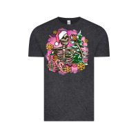 Vintage Black pink coffee gifts christmas skeleton coffee Vintage Tee - AdoDesignShop