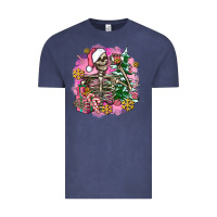 Vintage Denim pink coffee gifts christmas skeleton coffee Vintage Tee - AdoDesignShop
