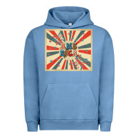 Pigment Pebble Blue retro america Urban Hoodie - TumblerDesignByShophia
