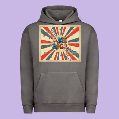 Retro America Urban Hoodie Designed By Tumblerdesignbyshophia