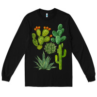 Black watercolor cactus bundle preview Long Sleeve Tee - BarkalooDesign
