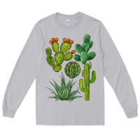 Moon Dust watercolor cactus bundle preview Long Sleeve Tee - BarkalooDesign
