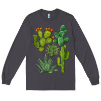 Smoke watercolor cactus bundle preview Long Sleeve Tee - BarkalooDesign