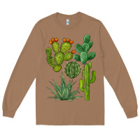Toasted Coconut watercolor cactus bundle preview Long Sleeve Tee - BarkalooDesign