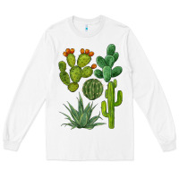 White watercolor cactus bundle preview Long Sleeve Tee - BarkalooDesign
