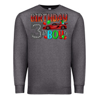 Charcoal Heather birthday boy 3 Premium Sweatshirt - BundleAndBundleShop