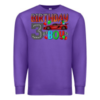 Purple birthday boy 3 Premium Sweatshirt - BundleAndBundleShop