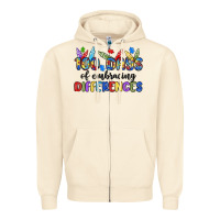 Sandshell 100 days of embracing differences Zipper Hoodie - MaliasSmallBusiness