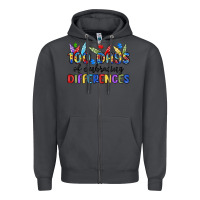 Smoke 100 days of embracing differences Zipper Hoodie - MaliasSmallBusiness