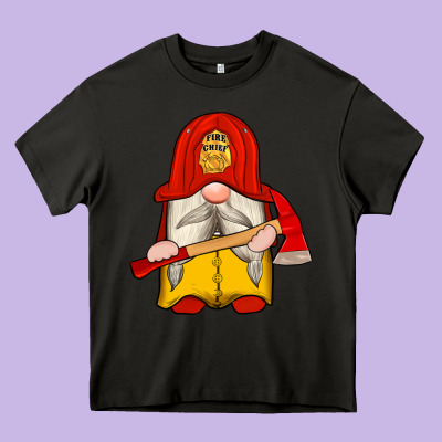 Firefighter Gnomes Heavy Core Tee Designed By Artiststas