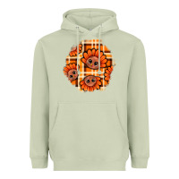 Matcha Thanksgiving Turkey With Tartan Patch Heavyweight Hoodie - BundleAndBundleShop