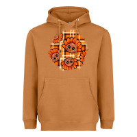 Meerkat Thanksgiving Turkey With Tartan Patch Heavyweight Hoodie - BundleAndBundleShop