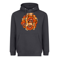 Smoke Thanksgiving Turkey With Tartan Patch Heavyweight Hoodie - BundleAndBundleShop