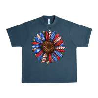 Midnight Navy usa flag camouflage sunflower Urban Heavy Tee - JahusDesignShop