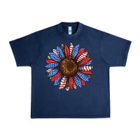 Navy usa flag camouflage sunflower Urban Heavy Tee - JahusDesignShop