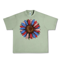 Oil Green usa flag camouflage sunflower Urban Heavy Tee - JahusDesignShop