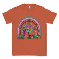 Copper stay groovy with rainbow and heart Classic Tee - Artiststas
