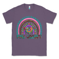 Lavender stay groovy with rainbow and heart Classic Tee - Artiststas