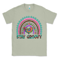 Matcha stay groovy with rainbow and heart Classic Tee - Artiststas