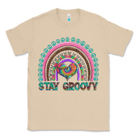 Mushroom stay groovy with rainbow and heart Classic Tee - Artiststas