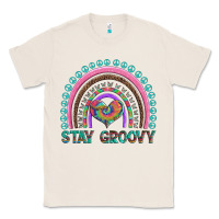 Natural stay groovy with rainbow and heart Classic Tee - Artiststas