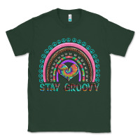 Sports Green stay groovy with rainbow and heart Classic Tee - Artiststas